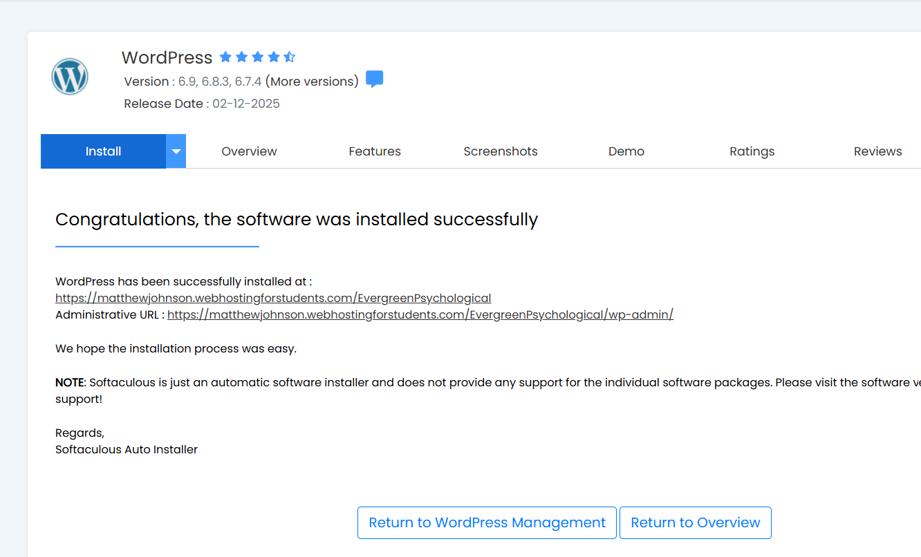 Evergreen psychological