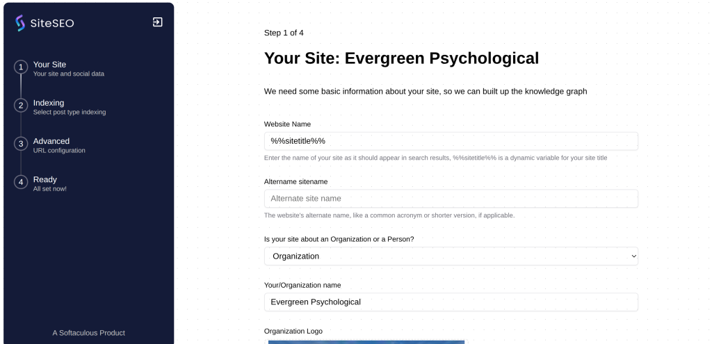 SiteSEO start set up